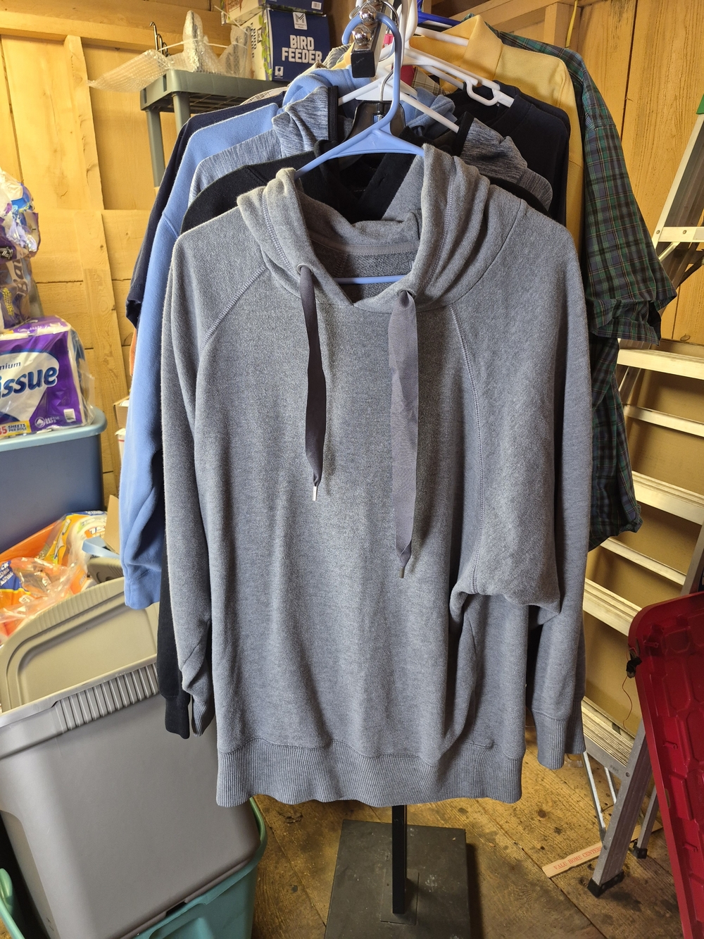 aerie Heather Gray Pullover Hooded Sweatshirt